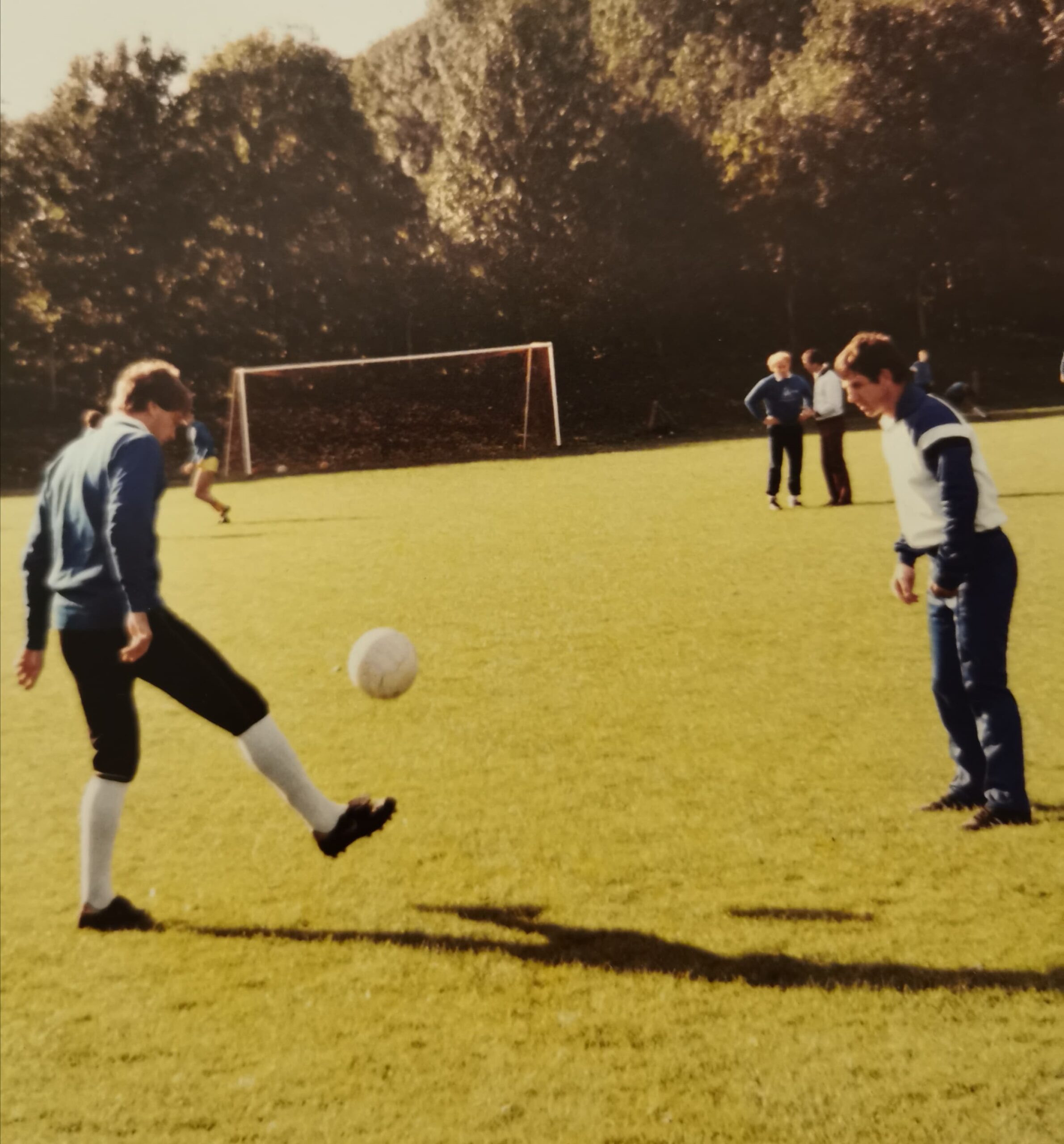 Adrian with Glenn Hoddle at Spurs, Cheshunt